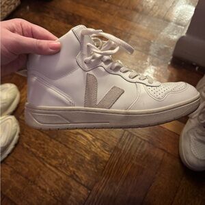 Veja White High-Top Sneakers